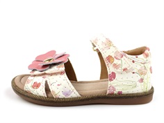 Bisgaard flower print white Barbara sandal